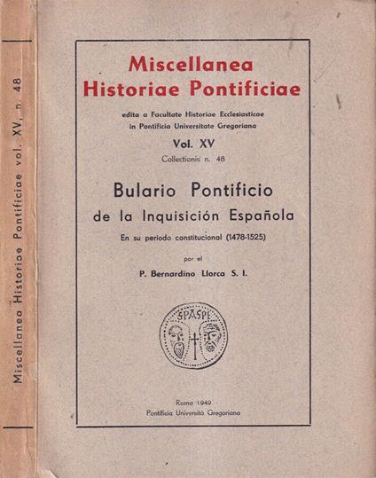 Bulario Pontificio de la inquisicion espanola - copertina