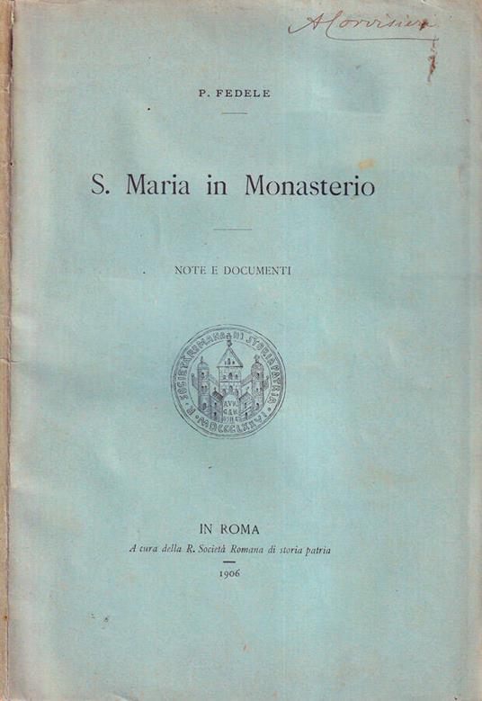S. Maria in Monasterio - copertina