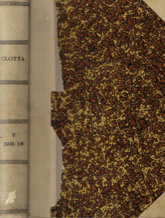 Glotta Anno 1913-1914 - copertina