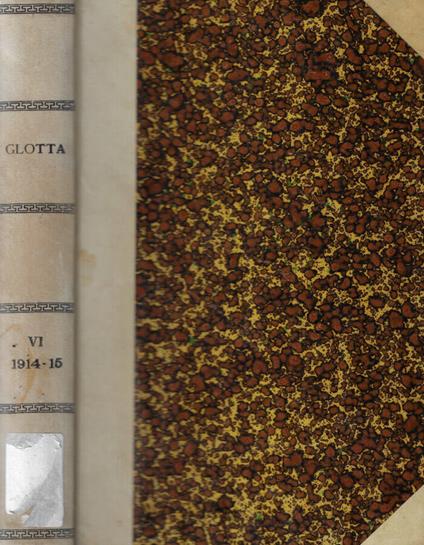Glotta Anno 1914-1915 - copertina