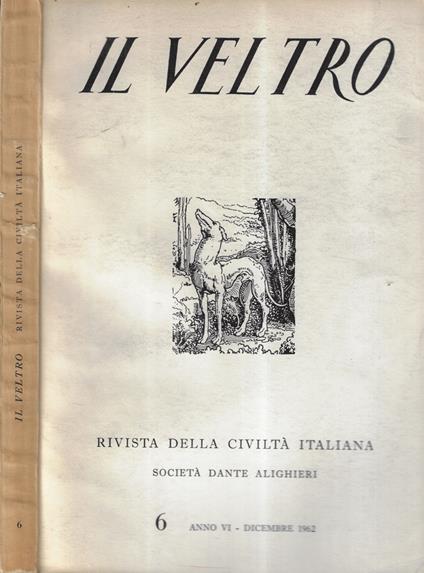 Il veltro anno 1962 n. 6 - copertina