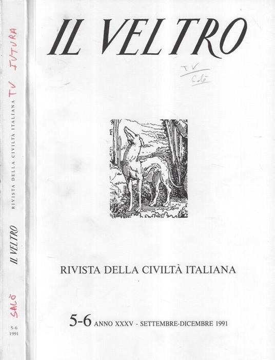 Il veltro anno 1991 n. 5-6 - copertina