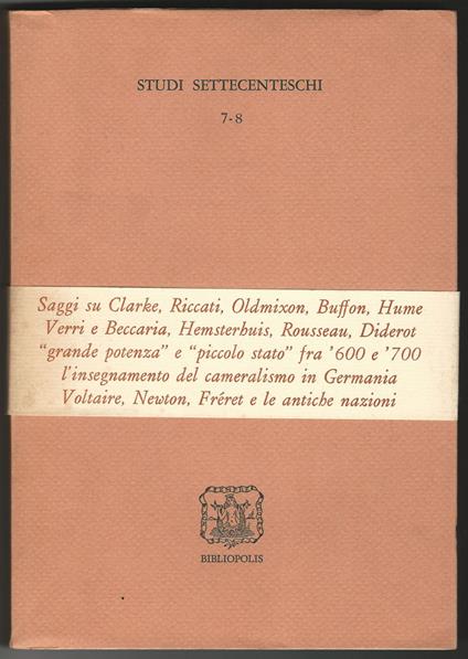 Studi settecenteschi 7-8 - copertina