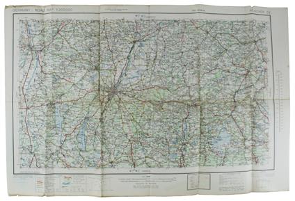 Germany Road Map: Munchen 52 - 1:200.000 (For Use By War And Navy  Dep.Agencies Only - Not For Sale) - From The Deutsche Automobil Club, - 1945 - copertina