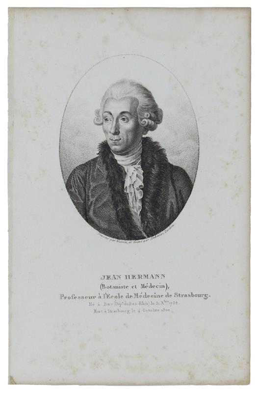 Portrait De Jean Hermann (Botaniste Et Médecin) 1738-1800. Gravure Sur Acier Dessinée Et Gravée Par Ambroise Tardieu - 1825 - copertina