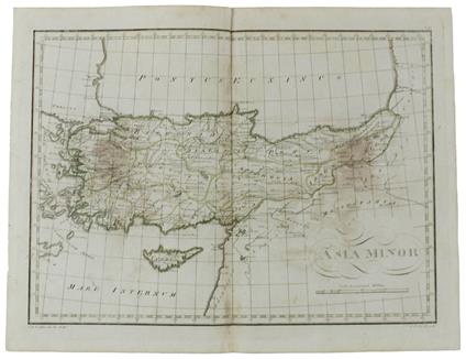 Asia Minor Tratta Da "Tabulae Geographicae Orbis Veteribus Noti", Circa 1820 - Carta Geografica D'epoca - copertina