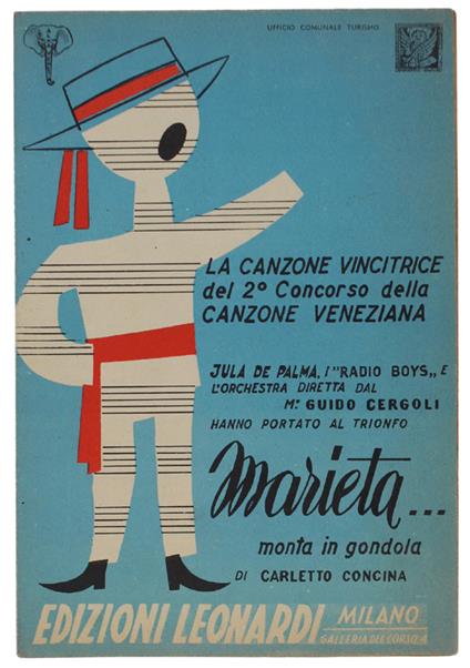 Marieta Monta In Gondola. Spartito X Canto, Violino O Fisarmonica - Belloni A., Concina C - copertina