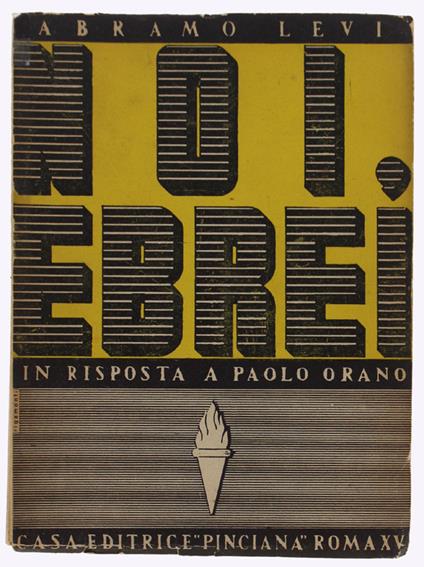 Noi Ebrei. In Risposta A Paolo Orano - Abramo Levi - copertina