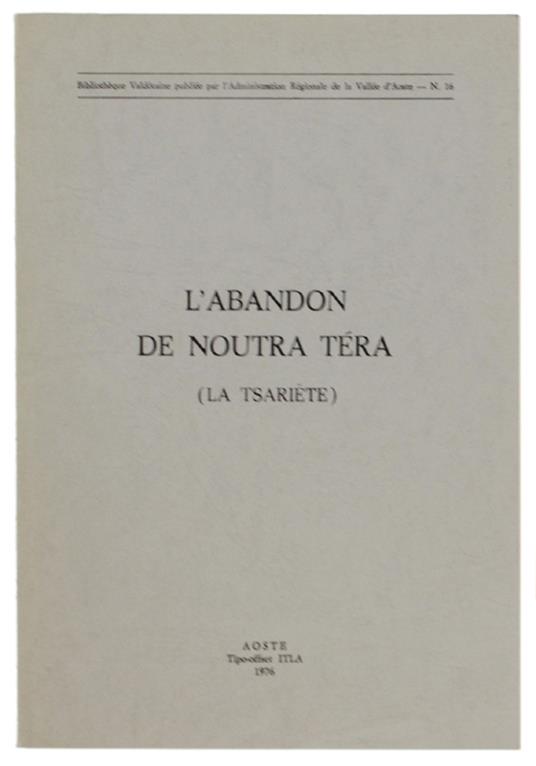 L' Abandon De Noutra Tera (La Tsariete) - copertina