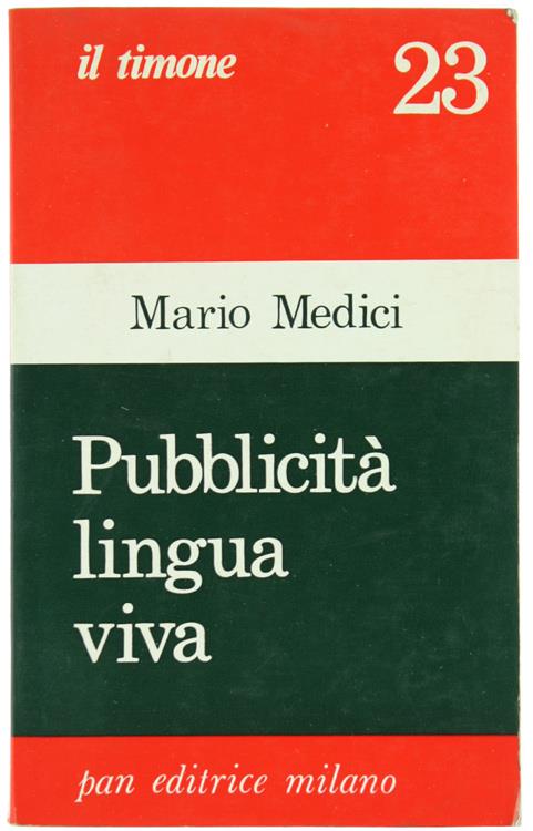 Pubblicità Lingua Viva - Mario Medici - copertina