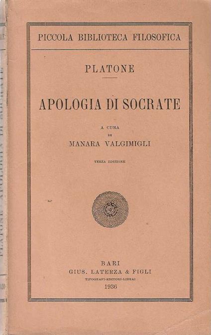 Apologia di Socrate - Platone - copertina