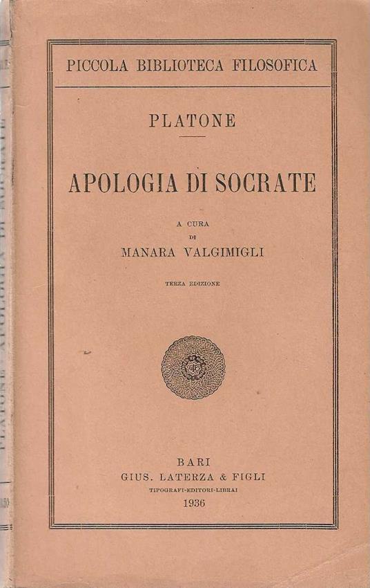 Apologia di Socrate - Platone - copertina