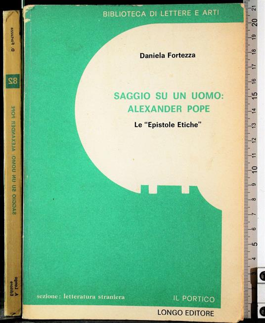 Saggio su un uomo: Alexander Pope - Daniela Fortezza - copertina
