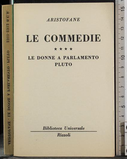 Le commedie 4. Le donne a parlamento. Pluto - Aristofane - copertina
