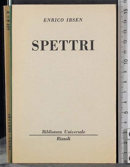 Spettri - Henrik Ibsen - copertina