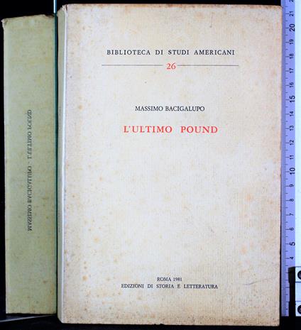 L' ultimo Pound - Massimo Bacigalupo - copertina