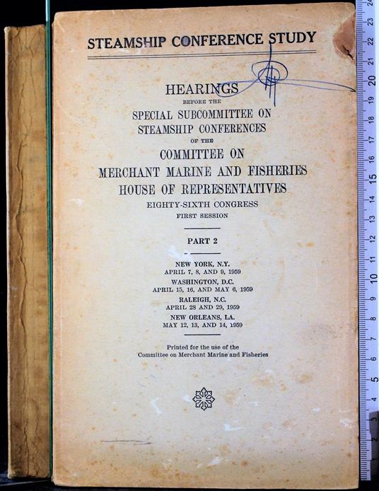 Steamship conference study. Part 2 - copertina