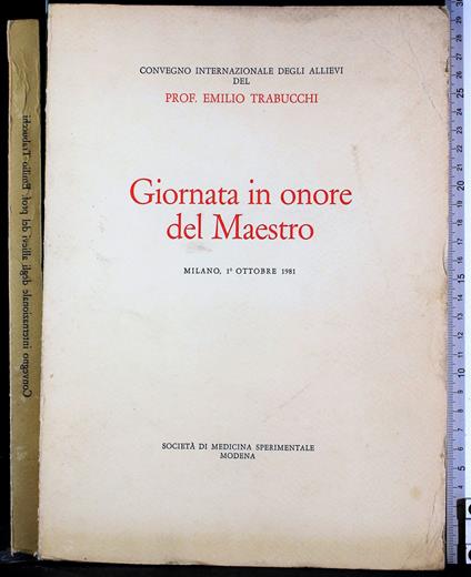 Convegno allievi prof Trabucchi. Giornata in onore Maestro - copertina
