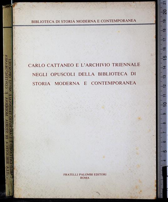 Carlo Cattaneo e l'archivio triennale opuscoli biblioteca - copertina