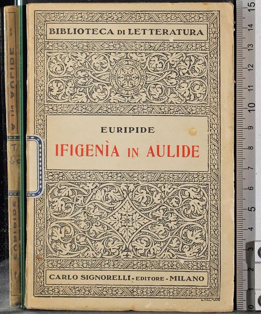 Ifigenia in aulide - Euripide - copertina