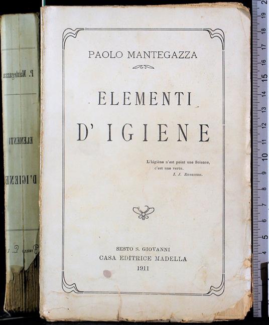 Elementi d' igiene - Paolo Mantegazza - copertina