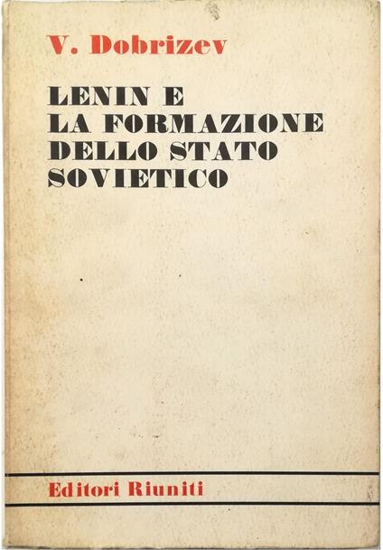 Lenin e la formazione dello Stato sovietico - copertina