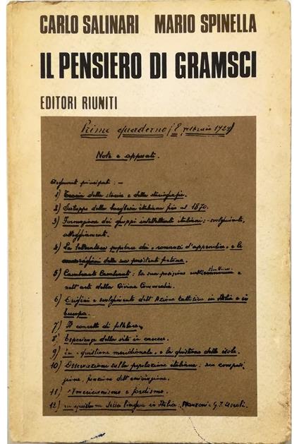 Il pensiero di Gramsci - copertina