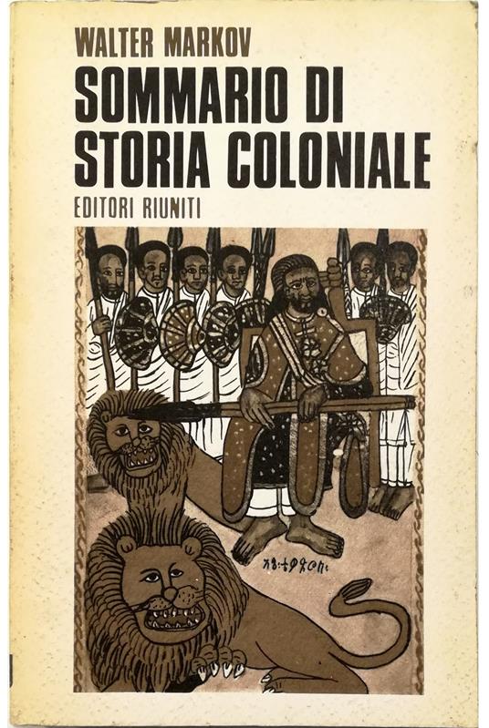 Sommario di storia coloniale - copertina