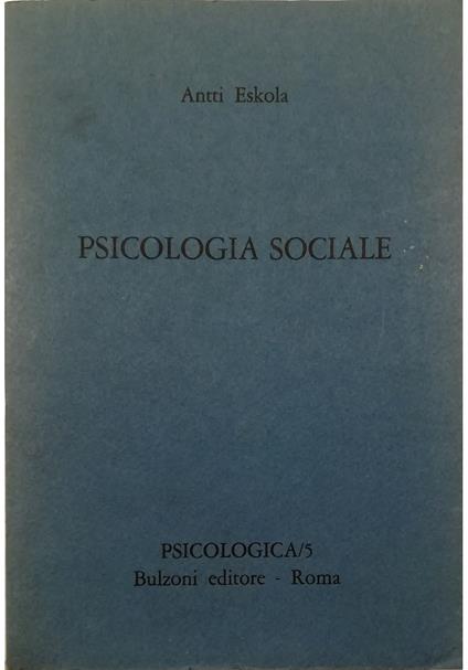 Psicologia sociale - copertina