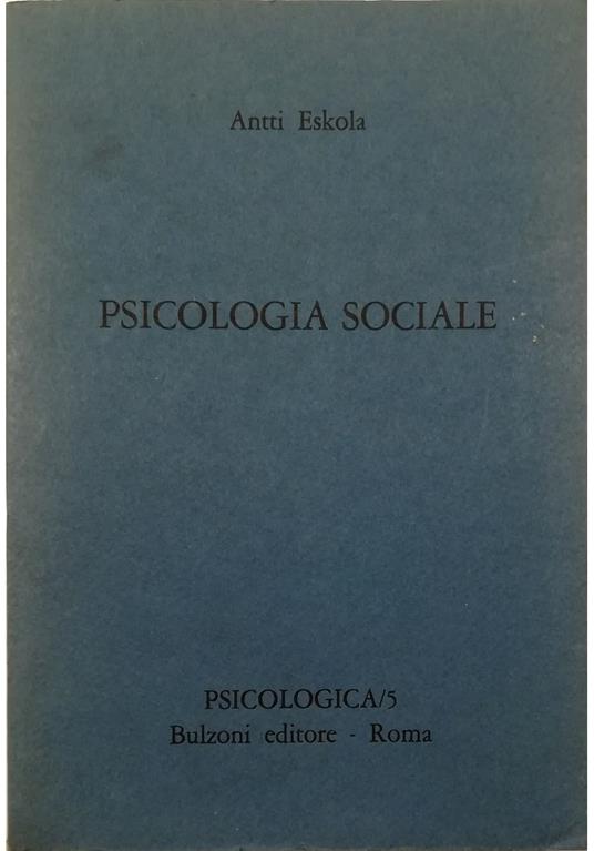 Psicologia sociale - copertina