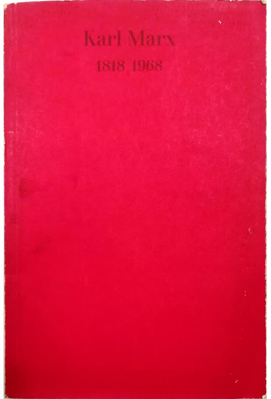 Karl Marx 1818/1968 - copertina