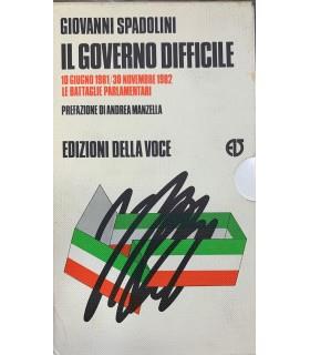 Il governo difficile - Giovanni Spadolini - copertina