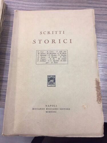 Scritti storici - copertina