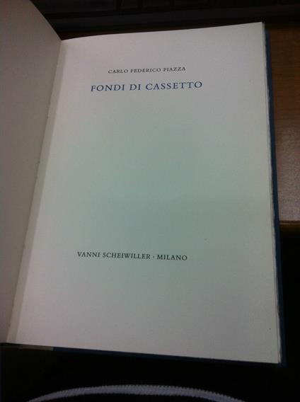 Fondi di cassetto - copertina