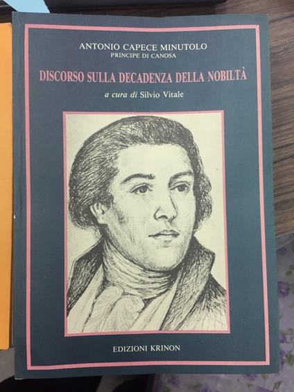 Discorso sulla decadenza della nobiltà - copertina
