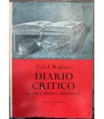 Diario critico. Estetica critica linguistica