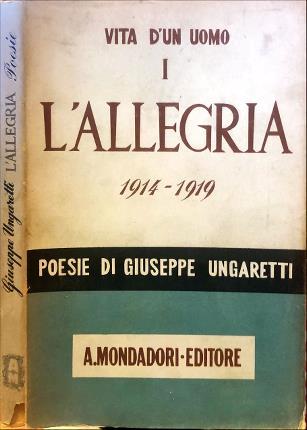 L’allegria. 1914 – 1919 - Giuseppe Ungaretti - copertina