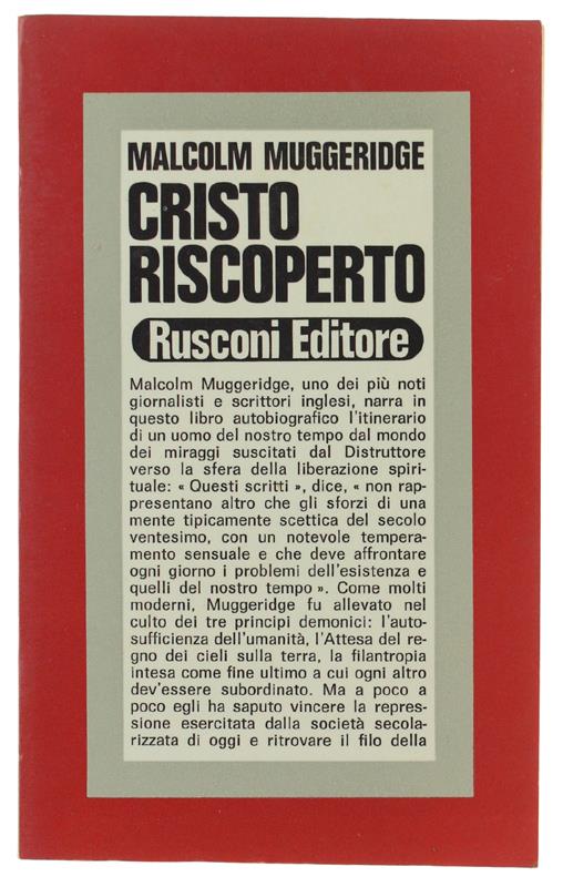 Cristo Riscoperto - Malcolm Muggeridge - copertina