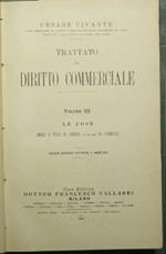 Trattato di diritto commerciale. Vol. III - Le cose