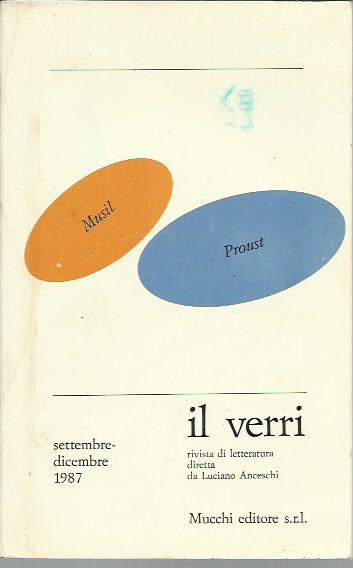 Il Verri  (Musil - Proust) - Set/Dic 1987 - Luciano Anceschi - copertina