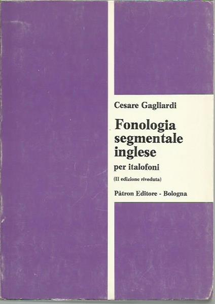 Fonologia segmentale inglese per italofoni - copertina