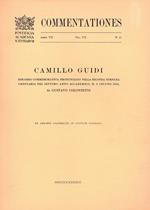 Camillo Guidi Discorso commemorativo, pronunciato nella seconda tornata ordinaria del settimo anno accademico, il 5 giugno 1943 [Commentationes, Anno VII, Vol. VII, n° 11]