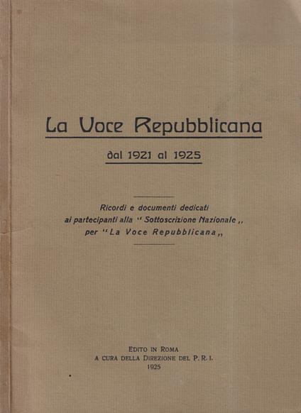 La voce repubblicana - copertina