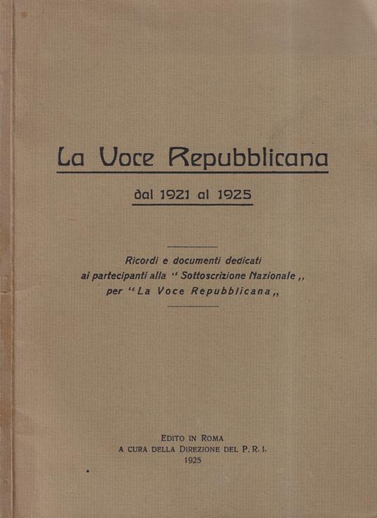La voce repubblicana - copertina