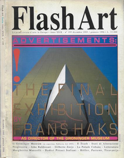 Flash Art. La prima rivista d'arte in Europa - Anno XXX - N. 195 (Dicembre 1995 / Gennaio 1996) - copertina