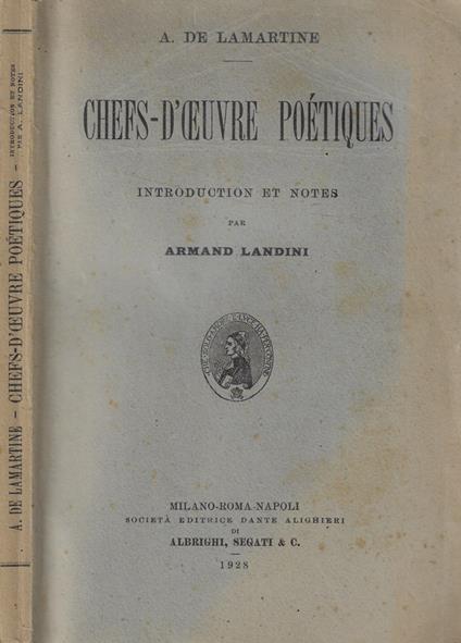 Chefs-d'oeuvre poétiques - Alphonse de Lamartine - copertina