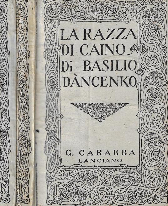 La razza di Caino - copertina