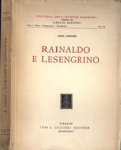 Rainaldo e Lesengrino - copertina