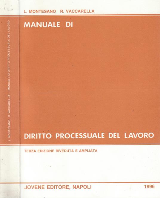 Manuale di diritto processuale del lavoro - copertina
