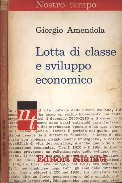 Lotta di classe e sviluppo economico - Giorgio Amendola - copertina